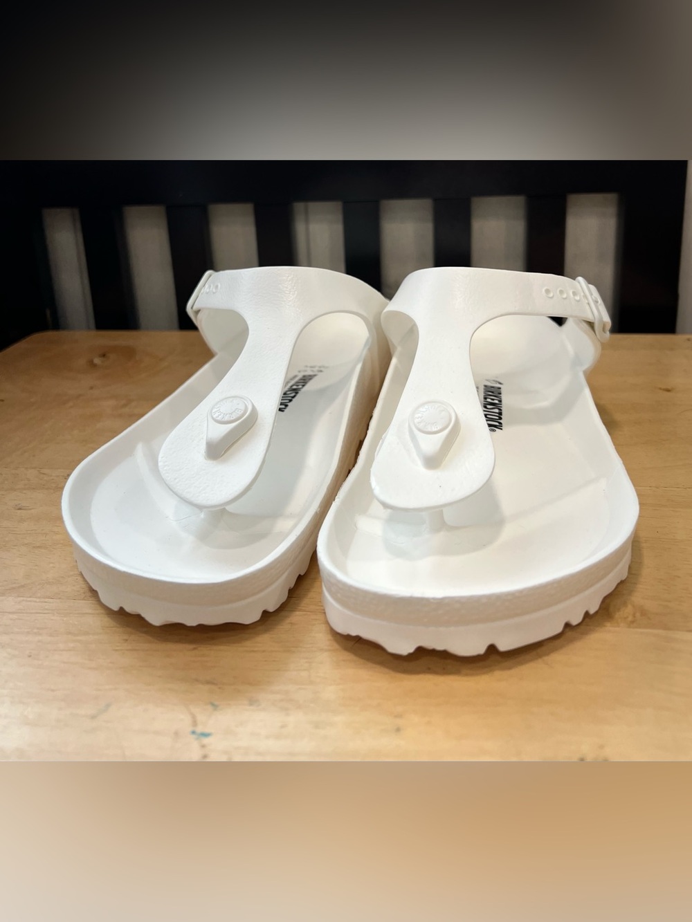Birkenstock White Women's Thong EVA Sandals EUC